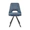 Armen Living Lexi Dining Room Accent Chair in Blue Velvet and Black Finish, PK2 LCLESIBLU - alternate 6